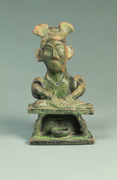 Figura handlarza rybami, artefakt grobowy, wschodnia dynastia Han, 25-220 (ceramika) autorstwa Eastern Han Dynasty Chinese School