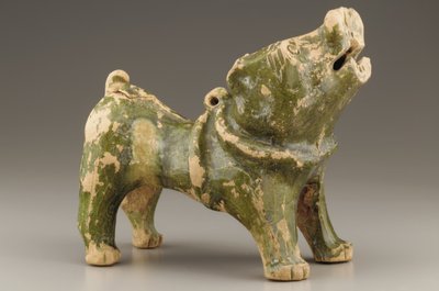 Figura nagrobna szczekającego psa, początek I-początek III w. (ceramika) autorstwa Eastern Han Dynasty Chinese School