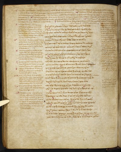 Burney 86, c.86v z Townley Homer (welum) autorstwa Eastern Mediterranean School