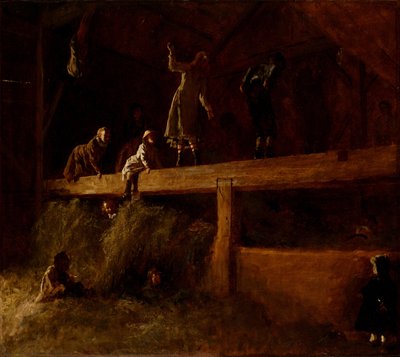 په Hayloft کې، c.1878 poli autorstwa Eastman Johnson