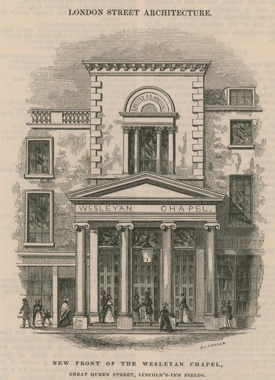 Nowy front kaplicy Wesleyan, Great Queen Street, Lincoln