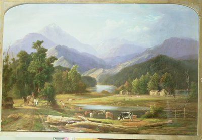 Krajobraz Nowej Zelandii, 1872 autorstwa Ebenezer Wake Cook