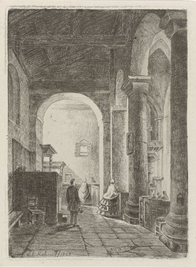 Wnętrze kościoła autorstwa Eberhard Cornelis Rahms