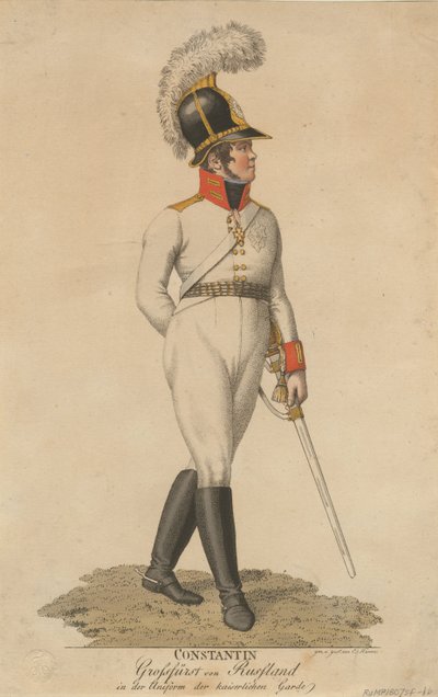 Portret wielkiego księcia Konstantyna Pawłowicza Rosji 1779-1831, 1807 autorstwa Eberhard Siegfried Henne