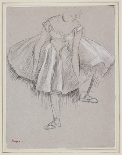 Tancerka poprawiająca pantofel autorstwa Edgar Degas