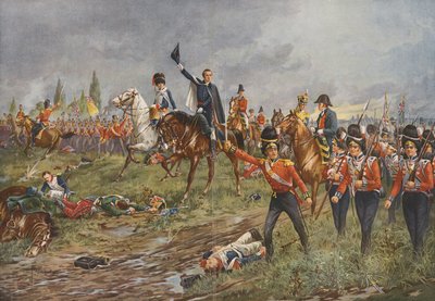 Cała linia pójdzie naprzód! (kolorowa litografia) autorstwa Edgar Alfred (after) Holloway