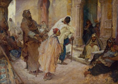 U drzwi Wali (olej na płótnie) autorstwa Edgar Bundy