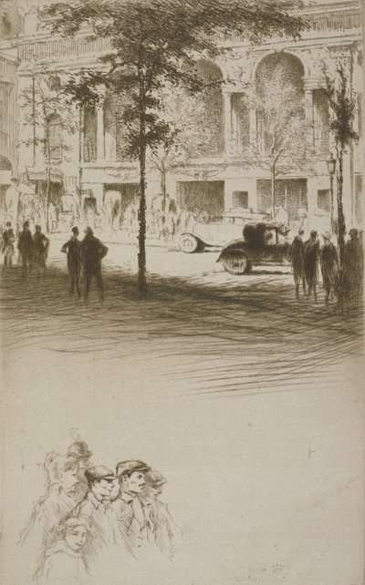 Rynek, ilustracja do „Mitsou” Sidonie-Gabrielle Colette (1873-1954) wydana w 1930 r. (akwaforta i sucha igła) autorstwa Edgar Chahine