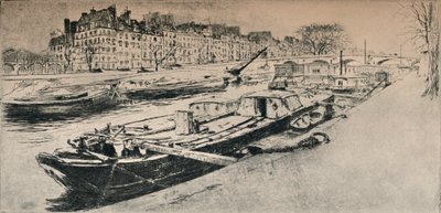 Quai des Celestins, 1915 autorstwa Edgar Chahine