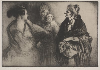 Piękny Nos, Wenecja (Il bel naso, Venise) (sucha igła) autorstwa Edgar Chahine