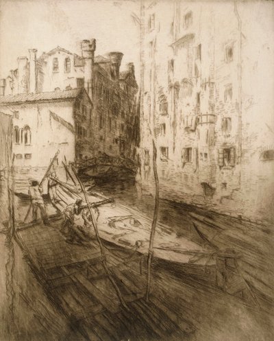 Getto żydowskie w Wenecji, 1906. autorstwa Edgar Chahine