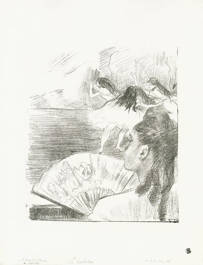 W teatrze - Kobieta z wachlarzem, ok. 1878-80 autorstwa Edgar Degas