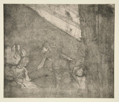 U ambasadorów, ok. 1877 (akwaforta, akwatinta i sucha igła) autorstwa Edgar Degas