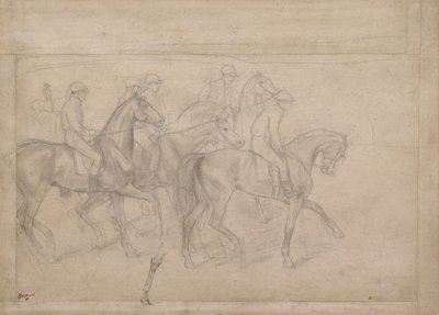 Na wyścigach, ok. 1860-62 autorstwa Edgar Degas