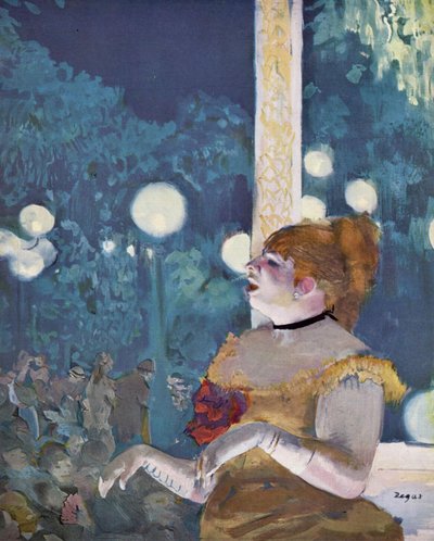 Koncert w kawiarni: La Chanson du chien autorstwa Edgar Degas