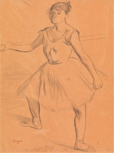 Balerina stojąca przy barze autorstwa Edgar Degas