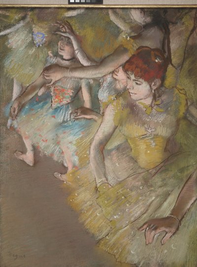 Tancerze baletowi na scenie autorstwa Edgar Degas