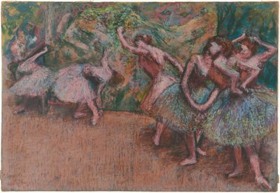 Scena baletowa, ok. 1907 (pastel na zielonkawej przezroczystej kalce technicznej) autorstwa Edgar Degas