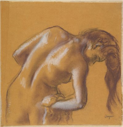 Kąpiąca się kobieta wycierająca się autorstwa Edgar Degas