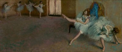 Przed baletem, 18901892. autorstwa Edgar Degas