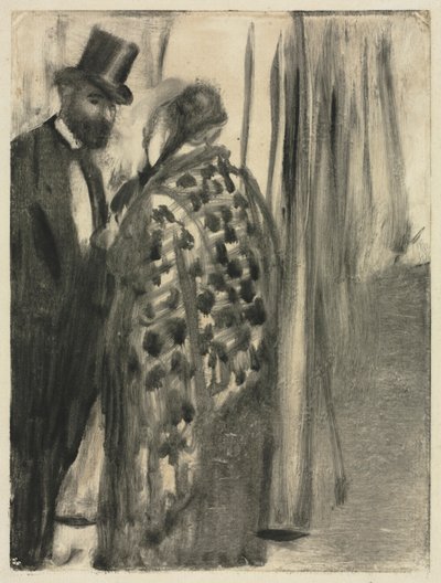 Rozmowa: Ludovic Halévy i Madame Cardinal Rozmowa, ok. 1880-1883. autorstwa Edgar Degas