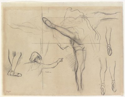 Tancerka - sześć szkiców autorstwa Edgar Degas