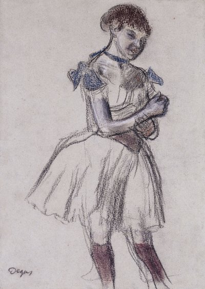 tańczyć; Tancerka, ok.1880 autorstwa Edgar Degas