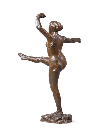 Tancerz, czwarta pozycja z przodu, na lewej nodze, trzeci gabinet autorstwa Edgar Degas