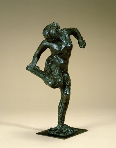 Tancerka trzymająca stopę, ok. 1900-10 (brąz) autorstwa Edgar Degas