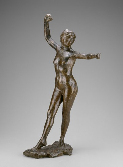 Tancerka gotowa do tańca, prawa stopa wysunięta do przodu autorstwa Edgar Degas