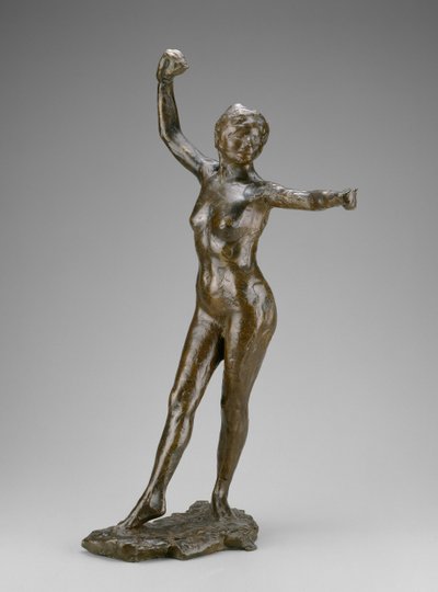 Tancerz gotowy do tańca, prawa stopa do przodu, model 1882-95, odlew 191921. autorstwa Edgar Degas