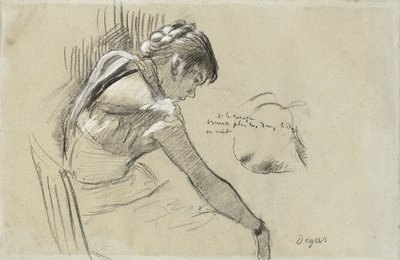 Tancerka w spoczynku; Odpoczywająca tancerka, 1879 autorstwa Edgar Degas