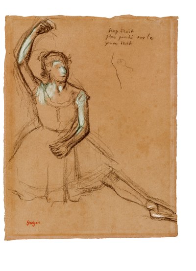 Widok z przodu tancerza autorstwa Edgar Degas