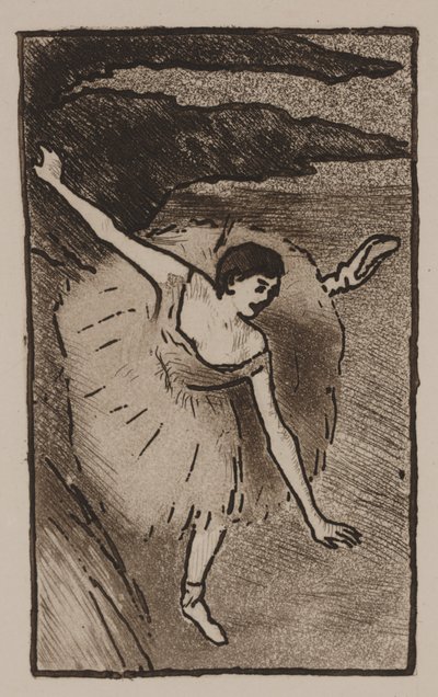 Tancerka na scenie, biorąc swój ukłon autorstwa Edgar Degas