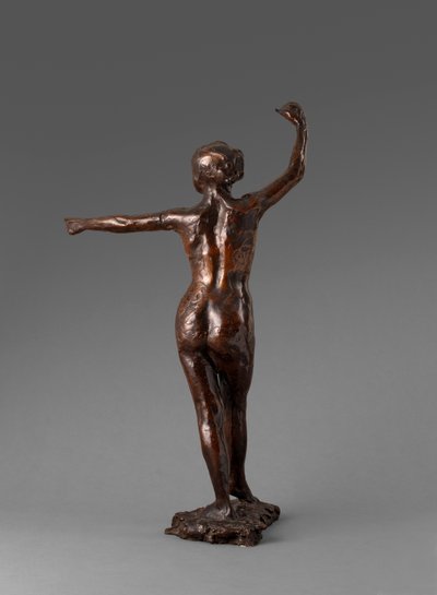 Tancerka gotowa do tańca, prawa stopa do przodu, Przygotowanie do tańca, prawa stopa do przodu, 1895-1901 autorstwa Edgar Degas