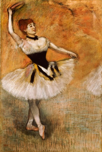 Tancerka z tamburynem, 1882 autorstwa Edgar Degas