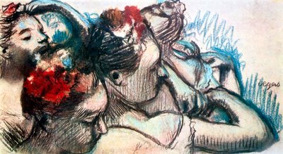 Głowy tancerzy, 1899 autorstwa Edgar Degas