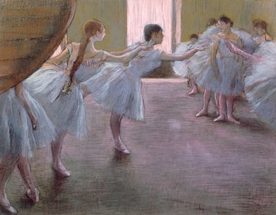Tancerze na próbie, autorstwa Edgar Degas