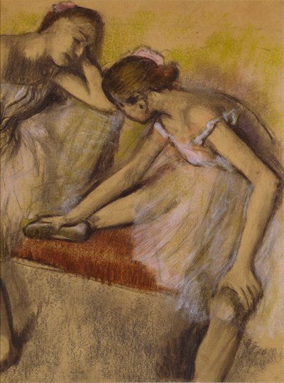 Dancers in Repose, ok. 1898 (pastel i węgiel na papierze tkanym) autorstwa Edgar Degas