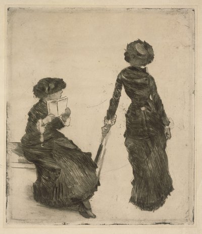 Malarka Mary Cassatt w Luwrze, kolekcja starożytności autorstwa Edgar Degas