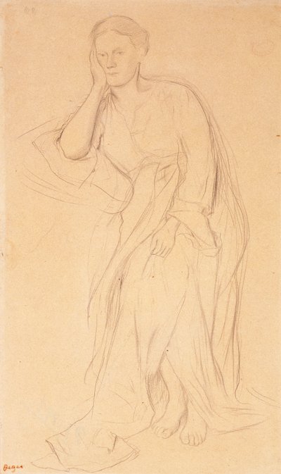 Eugenie Fiocre, studium dla Mlle Fiocre w balecie Źródło, ok. 1867 autorstwa Edgar Degas