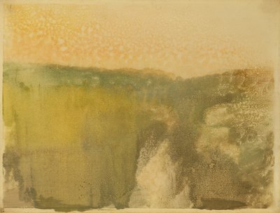 Zielony krajobraz, ok. 1890 (monotypia na papierze) autorstwa Edgar Degas