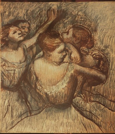 Zieloni tancerze autorstwa Edgar Degas