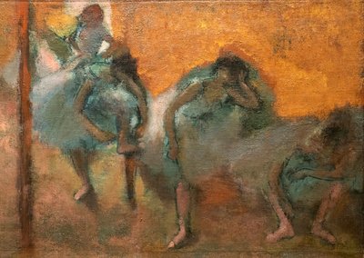 Tancerze domowi (szczegóły). Około 1900-1905. Olej na płótnie. autorstwa Edgar Degas