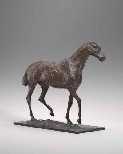Horse Walking, oryginalny wosk prawdopodobnie z początku lat 70. XIX w., odlew ok. godz. 19201921. autorstwa Edgar Degas
