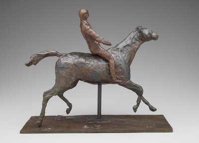 Koń i jeździec, ok. 1900 (brąz) autorstwa Edgar Degas