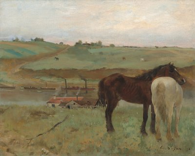 Konie na łące autorstwa Edgar Degas