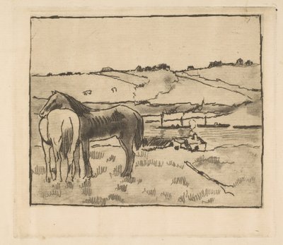 Konie na łące, 1891-92. autorstwa Edgar Degas