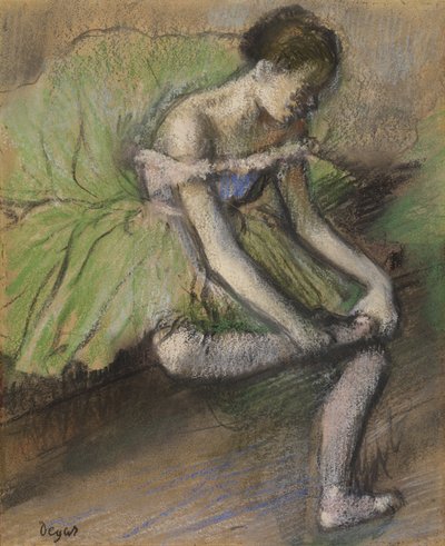 Zielona spódnica, ok. 1896 (pastel na papierze) autorstwa Edgar Degas