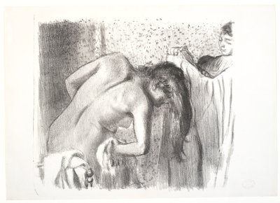 Wyjście z wanny (duża deska) autorstwa Edgar Degas